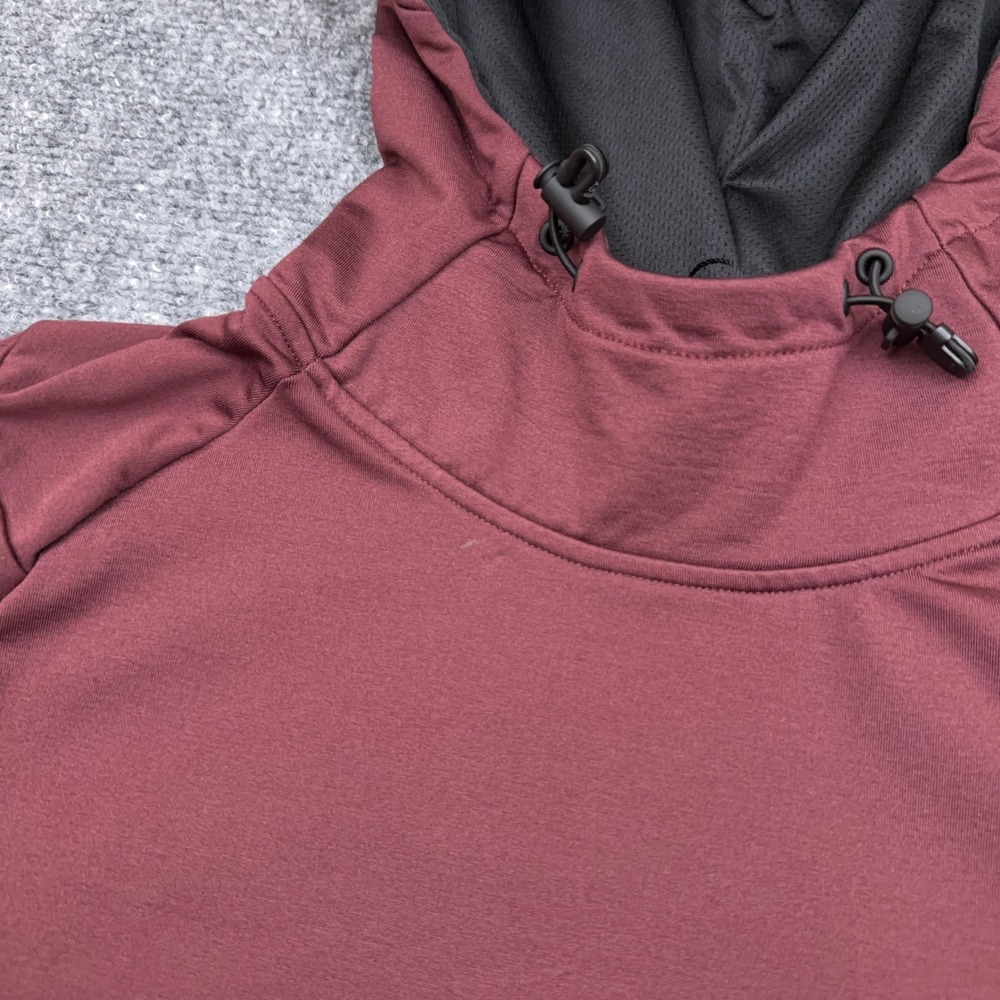 UNRL Crossover Hoodie Men's Small Burgundy Wine Athletic Pullover Sweatshirt - Picture 6 of 11